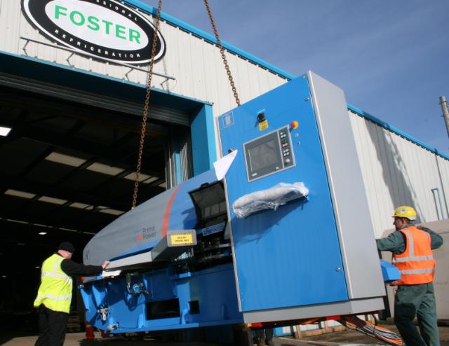 Machinery being delivered at Foster Refrigerator