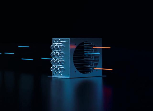 abstract view of airflow through +stayclear condenser