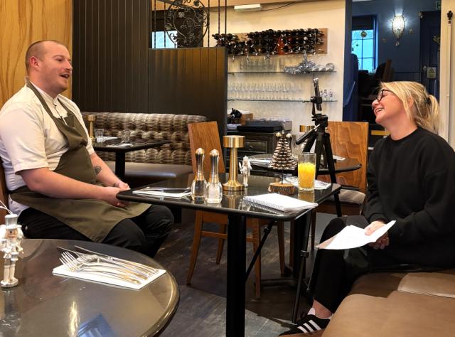 Issac Rushworth being interviewed by Foster & Gamko