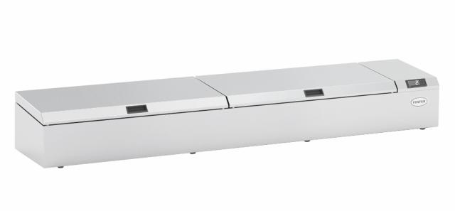 Pan chiller with lids closed viewed from an angle