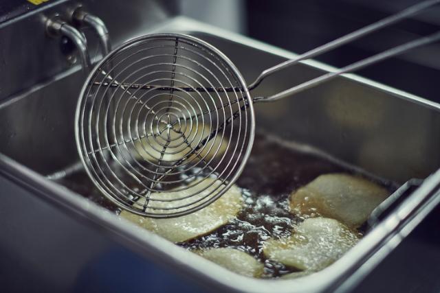 food being fried