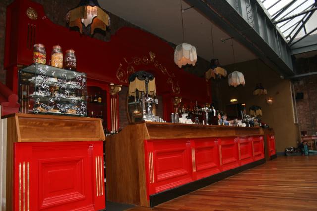 cosy red bar environment