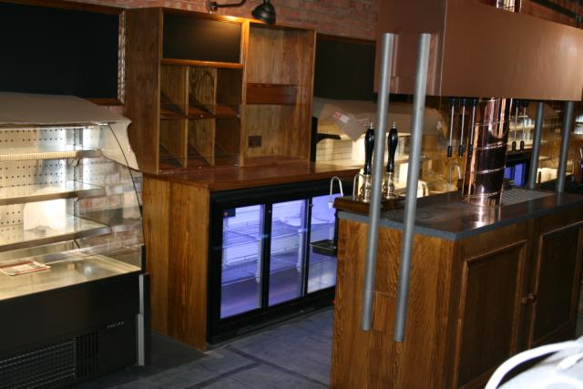 bar with Foster's display chiller equipment